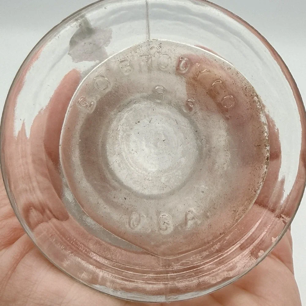 Vintage Clear Glass E.O. Brody M-147 Diamond Quilted Pattern Bud Vase USA 9
